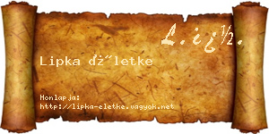 Lipka Életke névjegykártya